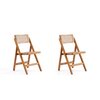 Manhattan Comfort Pullman Folding Dining Chair in Nature Cane- Set of 2 DCCA08-NA
